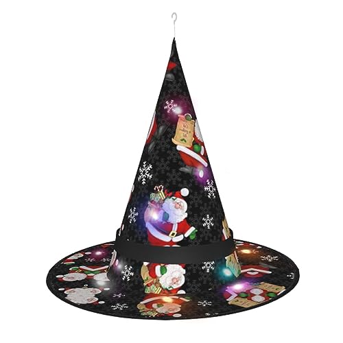 Vuoongt Frohe Weihnachten Happy Print Halloween Hut Vielseitiges leichtes Kostüm Zubehör Faltbares spitzes Hutlicht Vuoongt Frohe Weihnachten Happy Print Halloween Hut Vielseitiges leichtes Kostüm Zubehör Faltbares spitzes Hutlicht von Vuoongt