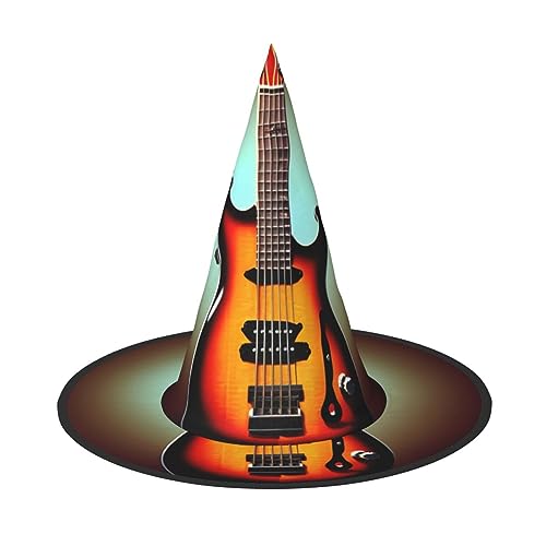 Vuoongt Gitarre, Bass, Musik, Musikinstrument, Druck, Halloween-Hut, vielseitig, leicht, Kostümzubehör, faltbar, spitzer Hut Vuoongt Gitarre, Bass, Musik, Musikinstrument, Druck, Halloween-Hut, vielseitig, leicht, Kostümzubehör, faltbar, spitzer Hut von Vuoongt