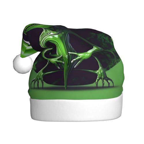 Vuoongt Grüner Alien-Druck, Weihnachtsmütze für Erwachsene, Weihnachtsdekoration für Neujahr, Festliches Partyzubehör Vuoongt Grüner Alien-Druck, Weihnachtsmütze für Erwachsene, Weihnachtsdekoration für Neujahr, Festliches Partyzubehör von Vuoongt