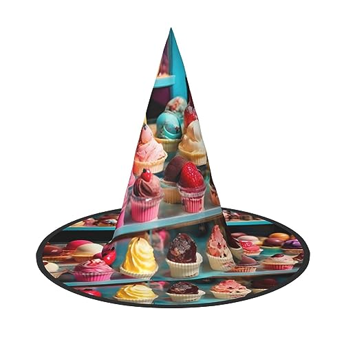 Vuoongt Halloween-Hut mit Eiscreme-Druck, vielseitig, leicht, Kostümzubehör, faltbar, spitzer Hut Vuoongt Halloween-Hut mit Eiscreme-Druck, vielseitig, leicht, Kostümzubehör, faltbar, spitzer Hut von Vuoongt