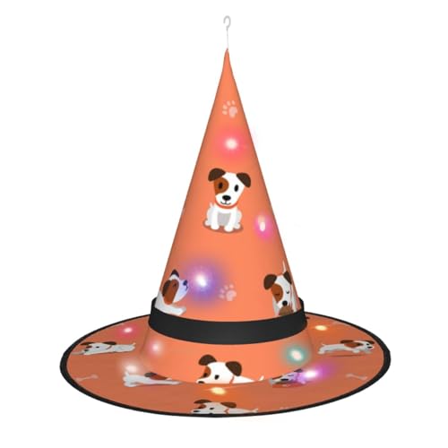 Vuoongt Halloween-Hut mit Hund mit großen Knochen, vielseitig, leicht, Kostümzubehör, faltbar, spitz, Hutwithlight Vuoongt Halloween-Hut mit Hund mit großen Knochen, vielseitig, leicht, Kostümzubehör, faltbar, spitz, Hutwithlight von Vuoongt