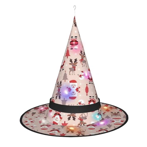 Vuoongt Niedlicher Halloween-Hut mit Weihnachtsferien, vielseitig, leicht, Kostüm-Zubehör, faltbar, spitz, Hutwithlight Vuoongt Niedlicher Halloween-Hut mit Weihnachtsferien, vielseitig, leicht, Kostüm-Zubehör, faltbar, spitz, Hutwithlight von Vuoongt