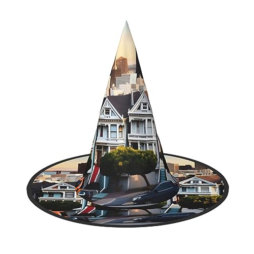 Vuoongt San Francisco Print Halloween Hut Vielseitiger Leichter Kostümzubehör Faltbarer Spitzhut Vuoongt San Francisco Print Halloween Hut Vielseitiger Leichter Kostümzubehör Faltbarer Spitzhut von Vuoongt