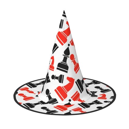 Vuoongt Schachmuster-Druck, Halloween-Hut, vielseitig, leicht, Kostümzubehör, faltbarer Spitzhut Vuoongt Schachmuster-Druck, Halloween-Hut, vielseitig, leicht, Kostümzubehör, faltbarer Spitzhut von Vuoongt