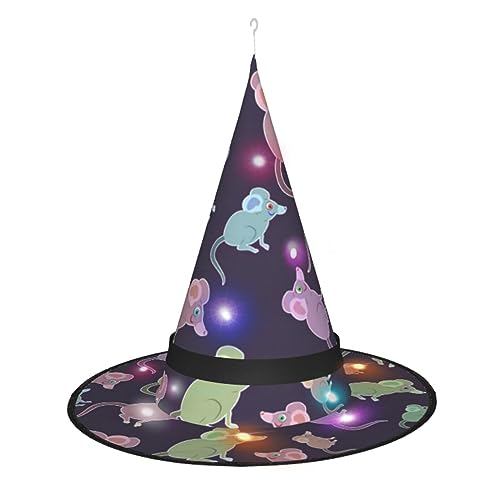 Vuoongt Tiere, niedlicher Maus-Druck, Halloween-Hut, vielseitig, leicht, Kostümzubehör, faltbar, spitz, Hutlicht Vuoongt Tiere, niedlicher Maus-Druck, Halloween-Hut, vielseitig, leicht, Kostümzubehör, faltbar, spitz, Hutlicht von Vuoongt