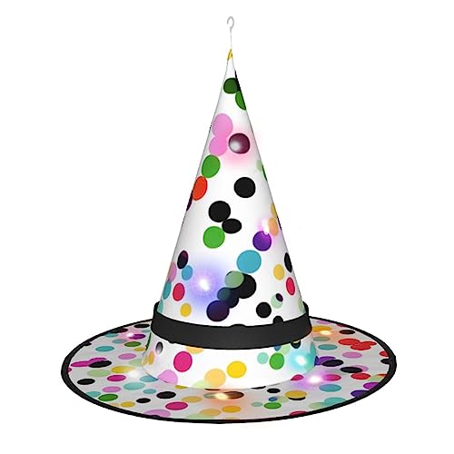 Vuoongt Twister Polka Dots Print Halloween Hut Vielseitiges Leichtes Kostüm Zubehör Faltbar Spitzer Hutwithlight Vuoongt Twister Polka Dots Print Halloween Hut Vielseitiges Leichtes Kostüm Zubehör Faltbar Spitzer Hutwithlight von Vuoongt