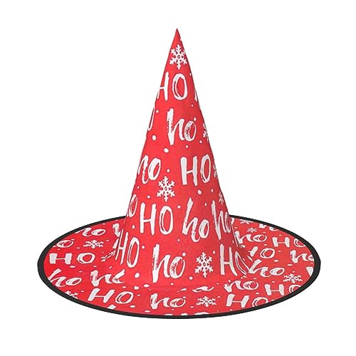 Vuoongt Weihnachtshintergrund Druck Halloween Hut vielseitige leichte Kostüm Zubehör Faltbarer Spitzhut von Vuoongt