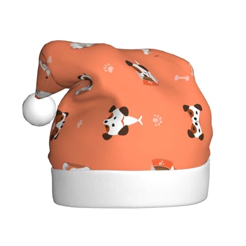 Vuoongt Weihnachtshut mit Hundemotiv mit großen Knochen, für Erwachsene, Weihnachtsdekoration, Silvester, Partyzubehör von Vuoongt