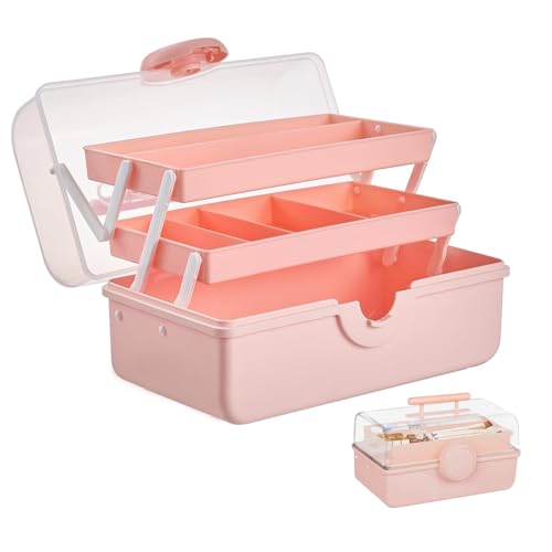 3 Regal Mehrzweck Aufbewahrungsbox 28CM,Bastelbox mit Drehverschluss Gegen Öffnen, NähkastenSortierbox,Organizer Box,Mehrzweckbox für Nähutensilien, Medikamente, Angelarbeiten, Kosmetik, Rosa 3 Regal Mehrzweck Aufbewahrungsbox 28CM,Bastelbox mit Drehverschluss Gegen Öffnen, NähkastenSortierbox,Organizer Box,Mehrzweckbox für Nähutensilien, Medikamente, Angelarbeiten, Kosmetik, Rosa von Vurlexat