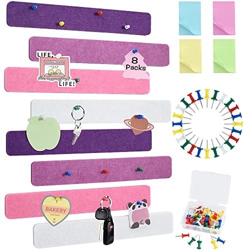 Vuzvuv 8 Stück Lila Rose Pinnwand Bar Streifen Korkplatte,Kleine Filz Pinnwand Selbstklebend mit 50 pushpins und Haftnotizen für Foto Hängen,Bulletin Tafeln Heimdekoration Wanddeko für Notizen Büro Vuzvuv 8 Stück Lila Rose Pinnwand Bar Streifen Korkplatte,Kleine Filz Pinnwand Selbstklebend mit 50 pushpins und Haftnotizen für Foto Hängen,Bulletin Tafeln Heimdekoration Wanddeko für Notizen Büro von Vuzvuv
