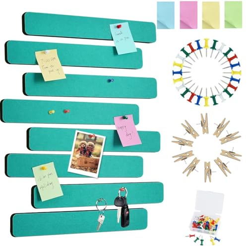 Vuzvuv 8 Stück Türkisfarbene Pinnwand Bar Streifen Korkplatte,Kleine Filz Pinnwand Selbstklebend mit 50 pushpins und Haftnotizen für Foto Hängen,Bulletin Tafeln Heimdekoration Wanddeko Vuzvuv 8 Stück Türkisfarbene Pinnwand Bar Streifen Korkplatte,Kleine Filz Pinnwand Selbstklebend mit 50 pushpins und Haftnotizen für Foto Hängen,Bulletin Tafeln Heimdekoration Wanddeko von Vuzvuv