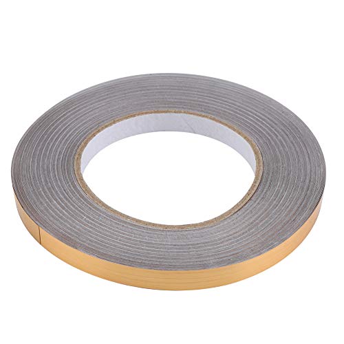 Vvikizy Selbstkleber Bodenspalpie -Linienaufkleber, Schale und Stickfliesen für die Wandbodenfloße mit Goldenem Silber Optional, Einfach Aufräumen, ohne Kleber Benötigt (1 cm x 50 Meter (golden)) von Vvikizy