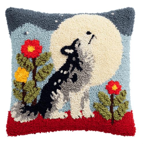 Knüpfset Für Erwachsene,Kokosnussbäume Am Strand 43X43Cm Knüpfkissen Zum Selber Knüpfen,Häkelgarn,Farbiger,Vorgedruckter Leinenteppich,Handarbeit,Diy-Kissenbezug,Knüpfset,Heimwerken,Sofadekoration von VwrxnchCoatx