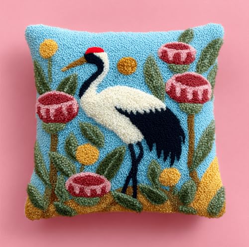 Knüpfset Für Erwachsene,Kokosnussbäume Am Strand 43X43Cm Knüpfkissen Zum Selber Knüpfen,Häkelgarn,Farbiger,Vorgedruckter Leinenteppich,Handarbeit,Diy-Kissenbezug,Knüpfset,Heimwerken,Sofadekoration von VwrxnchCoatx