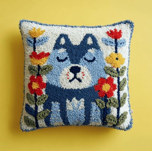 Knüpfset Für Erwachsene,Kokosnussbäume Am Strand 43X43Cm Knüpfkissen Zum Selber Knüpfen,Häkelgarn,Farbiger,Vorgedruckter Leinenteppich,Handarbeit,Diy-Kissenbezug,Knüpfset,Heimwerken,Sofadekoration von VwrxnchCoatx