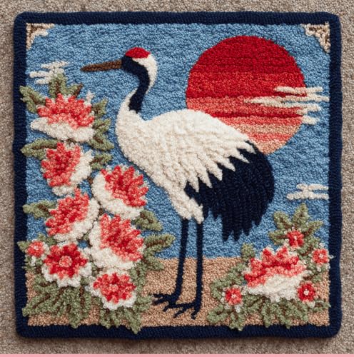 Knüpfset Für Erwachsene,Kokosnussbäume Am Strand 43X43Cm Knüpfkissen Zum Selber Knüpfen,Häkelgarn,Farbiger,Vorgedruckter Leinenteppich,Handarbeit,Diy-Kissenbezug,Knüpfset,Heimwerken,Sofadekoration von VwrxnchCoatx