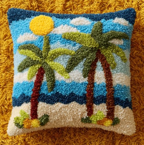 Knüpfset Für Erwachsene,Schmetterlingsfee 43X43Cm Knüpfkissen Zum Selber Knüpfen,Häkelgarn,Farbiger,Vorgedruckter Leinenteppich,Handarbeit,Diy-Kissenbezug,Knüpfset,Heimwerken,Sofadekoration von VwrxnchCoatx