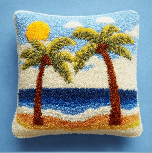 Knüpfset Für Erwachsene,Schmetterlingsfee 43X43Cm Knüpfkissen Zum Selber Knüpfen,Häkelgarn,Farbiger,Vorgedruckter Leinenteppich,Handarbeit,Diy-Kissenbezug,Knüpfset,Heimwerken,Sofadekoration von VwrxnchCoatx