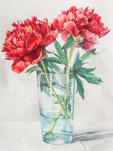 VwrxnchCoatx Colorful Flowers Cross Stitch Colorful Flowers Embossed Pattern Starter Kit (Flowers) 11CT 40x50cm（15.75 * 19.69in） Embroidery Kit DIY Cross Stitch Craft with Accessories von VwrxnchCoatx