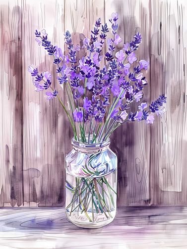 VwrxnchCoatx Colorful Flowers Kreuzstich Stickpackungen Vorgedruckt Set Erwachsene, 11CT 40x50cm（15.75 * 19.69in） Pre-Printed Embroidery Templates, Embroidery Pictures von VwrxnchCoatx