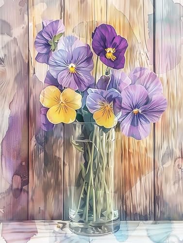 VwrxnchCoatx Colorful Flowers Sticken Set Erwachsene Kreuzstich Bild, 11CT 40x50cm（15.75 * 19.69in） gobelin stickbilder zum selbersticken for Beginners Adults Needlepoint von VwrxnchCoatx