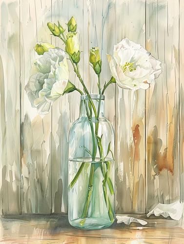 VwrxnchCoatx Colorful Flowers Sticken Set Erwachsene Kreuzstich Bild, 11CT 40x50cm（15.75 * 19.69in） gobelin stickbilder zum selbersticken for Beginners Adults Needlepoint von VwrxnchCoatx