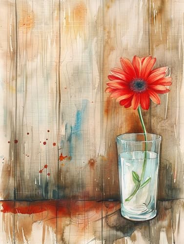 VwrxnchCoatx Colorful Flowers Sticken Set Erwachsene Kreuzstich Bild, 11CT 40x50cm（15.75 * 19.69in） gobelin stickbilder zum selbersticken for Beginners Adults Needlepoint von VwrxnchCoatx