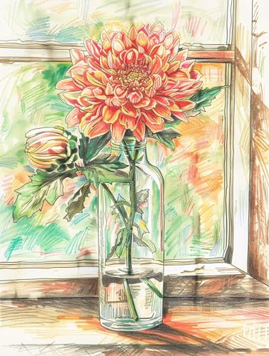 VwrxnchCoatx Colorful Flowers Vorgedruckt Kreuzstich Stickpackung 11CT 40x50cm（15.75 * 19.69in） Stamped Embroidery Kits for Adults Wall Art Home Decoration von VwrxnchCoatx