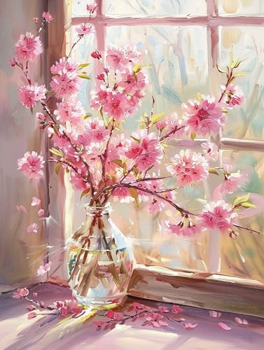 VwrxnchCoatx Colorful Flowers Vorgedruckt Kreuzstich Stickpackung 11CT 40x50cm（15.75 * 19.69in） Stamped Embroidery Kits for Adults Wall Art Home Decoration von VwrxnchCoatx