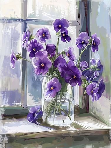 VwrxnchCoatx Colorful Flowers Vorgedruckt Kreuzstich Stickpackung 11CT 40x50cm（15.75 * 19.69in） Stamped Embroidery Kits for Adults Wall Art Home Decoration von VwrxnchCoatx