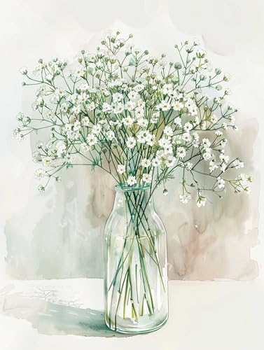 VwrxnchCoatx Colorful Flowers Vorgedruckt Kreuzstich Stickpackung 11CT 40x50cm（15.75 * 19.69in） Stamped Embroidery Kits for Adults Wall Art Home Decoration von VwrxnchCoatx
