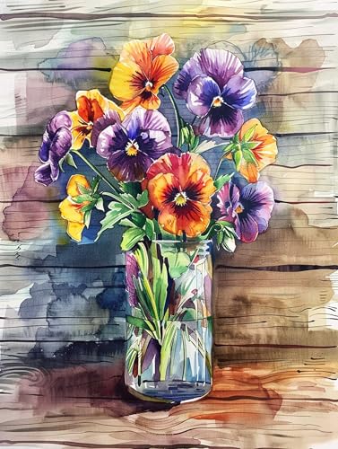 VwrxnchCoatx Colorful Flowers kreuzstich set vorgedruckt embroidery kit 11CT 40x50cm（15.75 * 19.69in） Stamped Embroidery Kits for Adults Wall Art Home Decoration von VwrxnchCoatx