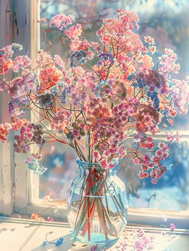 VwrxnchCoatx Colorful Flowers stickset für anfänger Bilder Stickerei Set 11CT 40x50cm（15.75 * 19.69in） Patterns, Cross Stitch Measurements, Embroidery Kits, Crafts, Home Decoration von VwrxnchCoatx