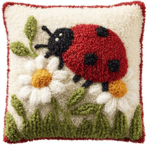VwrxnchCoatx Knüpfset Für Erwachsene,Pfau 43X43Cm Knüpfkissen Zum Selber Knüpfen,Häkelgarn,Farbiger,Vorgedruckter Leinenteppich,Handarbeit,Diy-Kissenbezug,Knüpfset,Heimwerken,Sofadekoration von VwrxnchCoatx