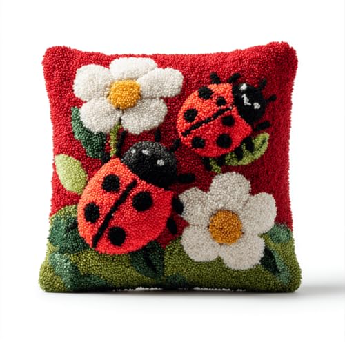 VwrxnchCoatx Knüpfset Für Erwachsene,Pfau 43X43Cm Knüpfkissen Zum Selber Knüpfen,Häkelgarn,Farbiger,Vorgedruckter Leinenteppich,Handarbeit,Diy-Kissenbezug,Knüpfset,Heimwerken,Sofadekoration von VwrxnchCoatx