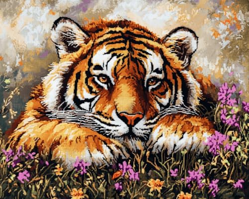 VwrxnchCoatx Kreuzstich Stickpackung Tiger,11CT Sticken Set Erwachsene Kreuzstich,DIY Stickbilder Vorgedruckt Kreuzstich für Anfänger Home Decor 40x50cm VwrxnchCoatx Kreuzstich Stickpackung Tiger,11CT Sticken Set Erwachsene Kreuzstich,DIY Stickbilder Vorgedruckt Kreuzstich für Anfänger Home Decor 40x50cm von VwrxnchCoatx