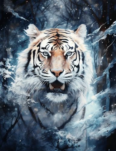 VwrxnchCoatx Kreuzstich Stickpackung Tiger,11CT Sticken Set Erwachsene Kreuzstich,DIY Stickbilder Vorgedruckt Kreuzstich für Anfänger Home Decor 40x50cm VwrxnchCoatx Kreuzstich Stickpackung Tiger,11CT Sticken Set Erwachsene Kreuzstich,DIY Stickbilder Vorgedruckt Kreuzstich für Anfänger Home Decor 40x50cm von VwrxnchCoatx
