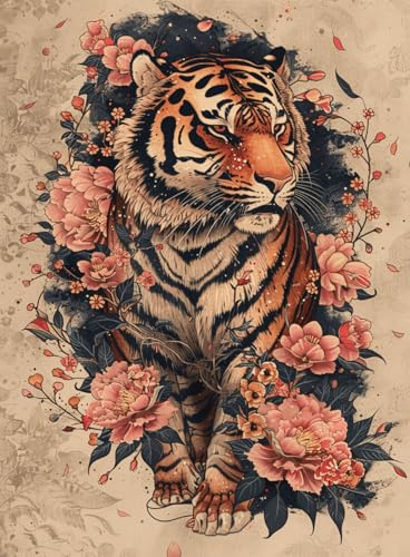 VwrxnchCoatx Kreuzstich Stickpackung Tiger,11CT Sticken Set Erwachsene Kreuzstich,DIY Stickbilder Vorgedruckt Kreuzstich für Anfänger Home Decor 40x50cm VwrxnchCoatx Kreuzstich Stickpackung Tiger,11CT Sticken Set Erwachsene Kreuzstich,DIY Stickbilder Vorgedruckt Kreuzstich für Anfänger Home Decor 40x50cm von VwrxnchCoatx