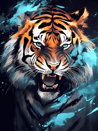 VwrxnchCoatx Kreuzstich Stickpackung Tiger,11CT Sticken Set Erwachsene Kreuzstich,DIY Stickbilder Vorgedruckt Kreuzstich für Anfänger Home Decor 40x50cm VwrxnchCoatx Kreuzstich Stickpackung Tiger,11CT Sticken Set Erwachsene Kreuzstich,DIY Stickbilder Vorgedruckt Kreuzstich für Anfänger Home Decor 40x50cm von VwrxnchCoatx