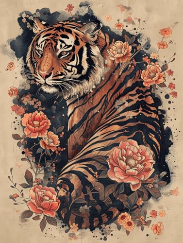 VwrxnchCoatx Kreuzstich Stickpackung Tiger,11CT Sticken Set Erwachsene Kreuzstich,DIY Stickbilder Vorgedruckt Kreuzstich für Anfänger Home Decor 40x50cm VwrxnchCoatx Kreuzstich Stickpackung Tiger,11CT Sticken Set Erwachsene Kreuzstich,DIY Stickbilder Vorgedruckt Kreuzstich für Anfänger Home Decor 40x50cm von VwrxnchCoatx