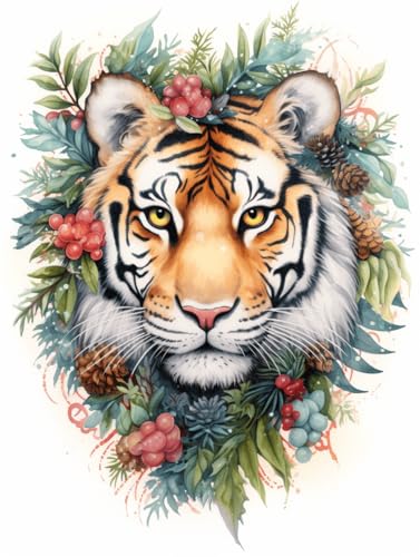 VwrxnchCoatx Kreuzstich Stickpackung Tiger,11CT Sticken Set Erwachsene Kreuzstich,DIY Stickbilder Vorgedruckt Kreuzstich für Anfänger Home Decor 40x50cm VwrxnchCoatx Kreuzstich Stickpackung Tiger,11CT Sticken Set Erwachsene Kreuzstich,DIY Stickbilder Vorgedruckt Kreuzstich für Anfänger Home Decor 40x50cm von VwrxnchCoatx