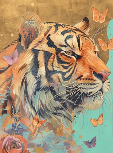 VwrxnchCoatx Kreuzstich Stickpackung Tiger,11CT Sticken Set Erwachsene Kreuzstich,DIY Stickbilder Vorgedruckt Kreuzstich für Anfänger Home Decor 40x50cm VwrxnchCoatx Kreuzstich Stickpackung Tiger,11CT Sticken Set Erwachsene Kreuzstich,DIY Stickbilder Vorgedruckt Kreuzstich für Anfänger Home Decor 40x50cm von VwrxnchCoatx