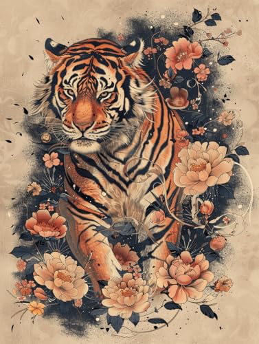 VwrxnchCoatx Kreuzstich Stickpackung Tiger,11CT Sticken Set Erwachsene Kreuzstich,DIY Stickbilder Vorgedruckt Kreuzstich für Anfänger Home Decor 40x50cm VwrxnchCoatx Kreuzstich Stickpackung Tiger,11CT Sticken Set Erwachsene Kreuzstich,DIY Stickbilder Vorgedruckt Kreuzstich für Anfänger Home Decor 40x50cm von VwrxnchCoatx