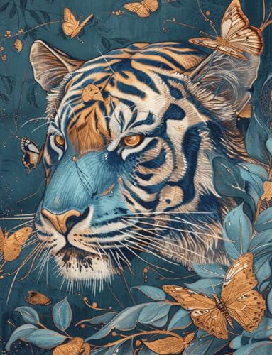 VwrxnchCoatx Kreuzstich Stickpackung Tiger,11CT Sticken Set Erwachsene Kreuzstich,DIY Stickbilder Vorgedruckt Kreuzstich für Anfänger Home Decor 40x50cm VwrxnchCoatx Kreuzstich Stickpackung Tiger,11CT Sticken Set Erwachsene Kreuzstich,DIY Stickbilder Vorgedruckt Kreuzstich für Anfänger Home Decor 40x50cm von VwrxnchCoatx