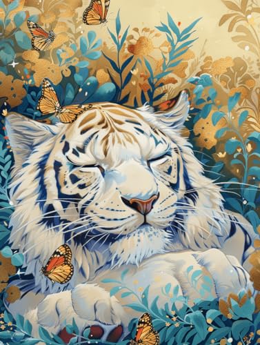 VwrxnchCoatx Kreuzstich Stickpackung Tiger,11CT Sticken Set Erwachsene Kreuzstich,DIY Stickbilder Vorgedruckt Kreuzstich für Anfänger Home Decor 40x50cm VwrxnchCoatx Kreuzstich Stickpackung Tiger,11CT Sticken Set Erwachsene Kreuzstich,DIY Stickbilder Vorgedruckt Kreuzstich für Anfänger Home Decor 40x50cm von VwrxnchCoatx