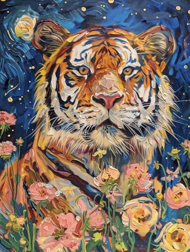 VwrxnchCoatx Kreuzstich Stickpackung Tiger,11CT Sticken Set Erwachsene Kreuzstich,DIY Stickbilder Vorgedruckt Kreuzstich für Anfänger Home Decor 40x50cm VwrxnchCoatx Kreuzstich Stickpackung Tiger,11CT Sticken Set Erwachsene Kreuzstich,DIY Stickbilder Vorgedruckt Kreuzstich für Anfänger Home Decor 40x50cm von VwrxnchCoatx