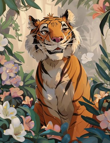 VwrxnchCoatx Kreuzstich Stickpackung Tiger,11CT Sticken Set Erwachsene Kreuzstich,DIY Stickbilder Vorgedruckt Kreuzstich für Anfänger Home Decor 40x50cm VwrxnchCoatx Kreuzstich Stickpackung Tiger,11CT Sticken Set Erwachsene Kreuzstich,DIY Stickbilder Vorgedruckt Kreuzstich für Anfänger Home Decor 40x50cm von VwrxnchCoatx