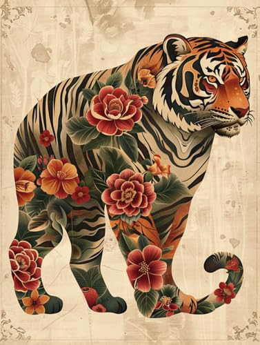 VwrxnchCoatx Kreuzstich Stickpackung Tiger,11CT Sticken Set Erwachsene Kreuzstich,DIY Stickbilder Vorgedruckt Kreuzstich für Anfänger Home Decor 40x50cm VwrxnchCoatx Kreuzstich Stickpackung Tiger,11CT Sticken Set Erwachsene Kreuzstich,DIY Stickbilder Vorgedruckt Kreuzstich für Anfänger Home Decor 40x50cm von VwrxnchCoatx