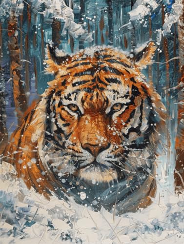 VwrxnchCoatx Kreuzstich Stickpackung Tiger,11CT Sticken Set Erwachsene Kreuzstich,DIY Stickbilder Vorgedruckt Kreuzstich für Anfänger Home Decor 40x50cm VwrxnchCoatx Kreuzstich Stickpackung Tiger,11CT Sticken Set Erwachsene Kreuzstich,DIY Stickbilder Vorgedruckt Kreuzstich für Anfänger Home Decor 40x50cm von VwrxnchCoatx