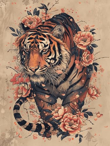VwrxnchCoatx Kreuzstich Stickpackung Tiger,11CT Sticken Set Erwachsene Kreuzstich,DIY Stickbilder Vorgedruckt Kreuzstich für Anfänger Home Decor 40x50cm VwrxnchCoatx Kreuzstich Stickpackung Tiger,11CT Sticken Set Erwachsene Kreuzstich,DIY Stickbilder Vorgedruckt Kreuzstich für Anfänger Home Decor 40x50cm von VwrxnchCoatx